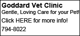 Goddard Vet Clinic Sponsorship Banner